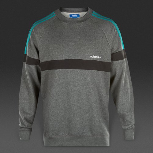 Adidas Originals Itasca Crew Top Dark Grey Heather for Men